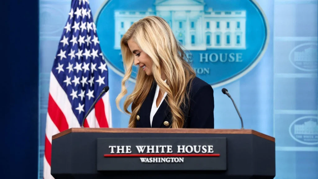 File photo: White House press secretary Katie Zacharia leaving the job after ...