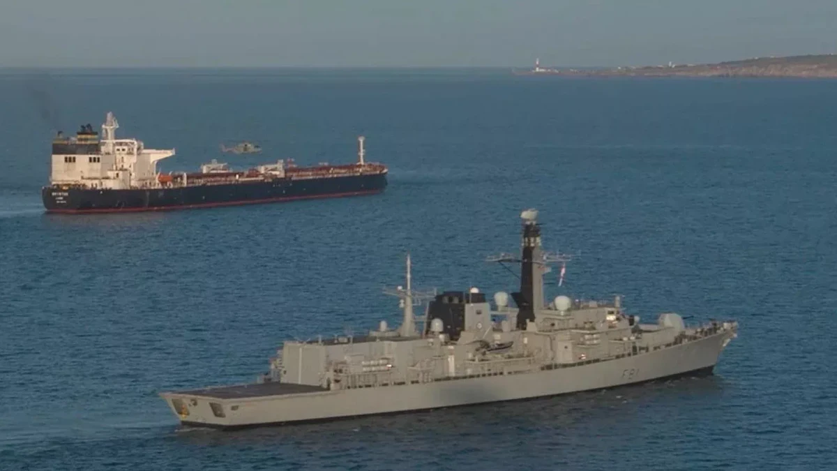 File photo: Royal Navy warships support first UK seizure of Russian shadow fleet vessel - Navy Lookout