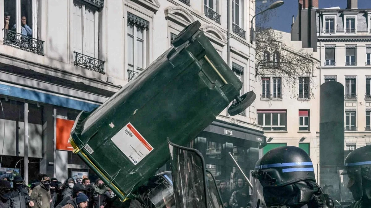 File photo: France erupts in strikes and protests over pension age rise – in pictures