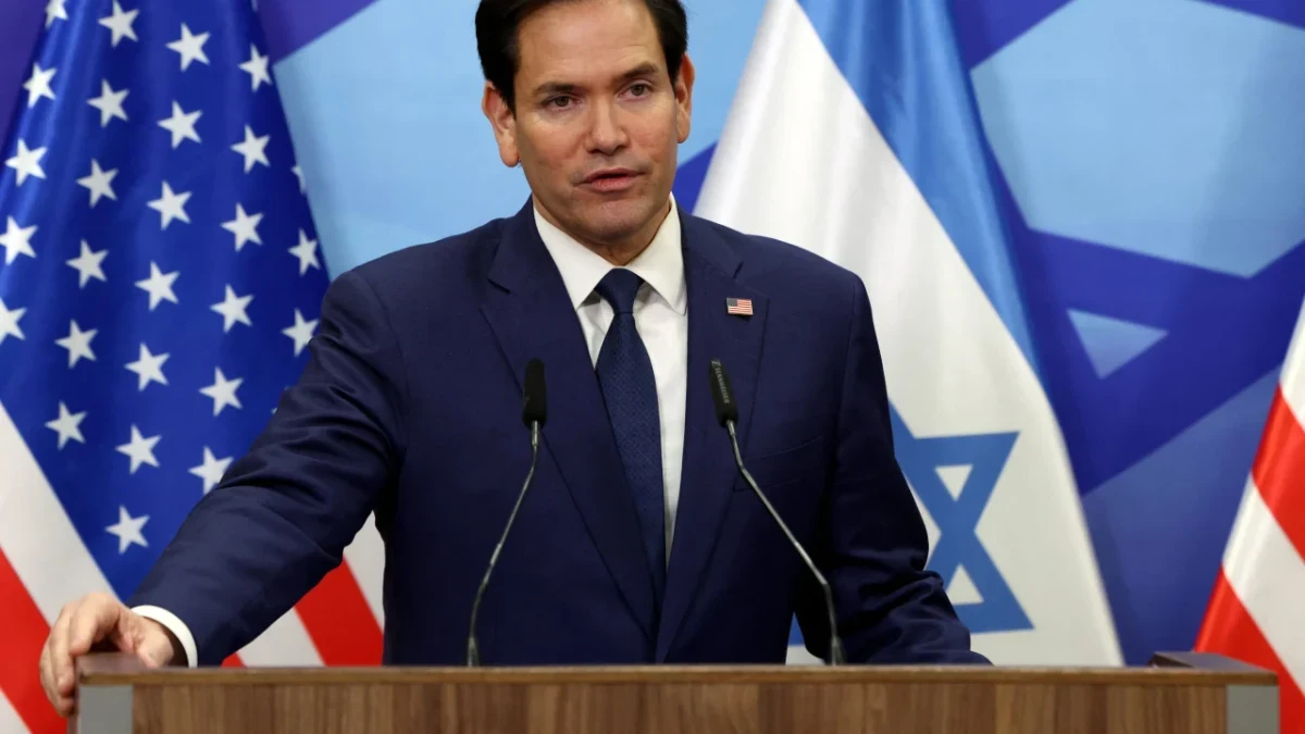 File photo: US Secretary of State Marco Rubio addresses Gaza, Syria, Iran in Middle ...